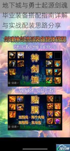地下城与勇士起源剑魂毕业装备搭配指南详解与实战配装思路分享