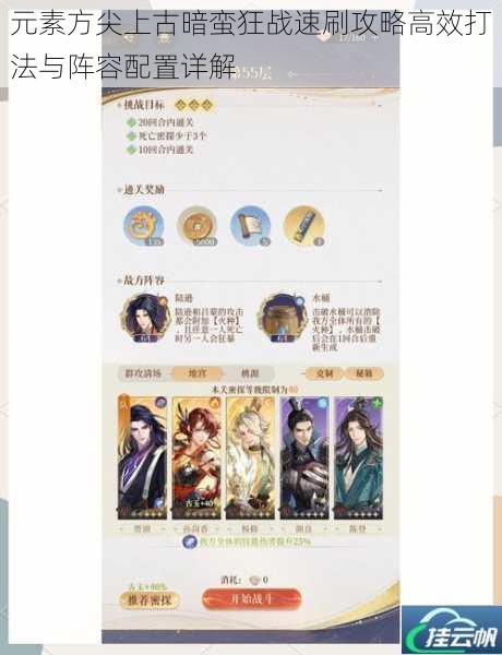 元素方尖上古暗蛮狂战速刷攻略高效打法与阵容配置详解