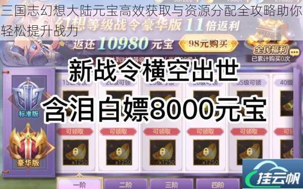 三国志幻想大陆元宝高效获取与资源分配全攻略助你轻松提升战力