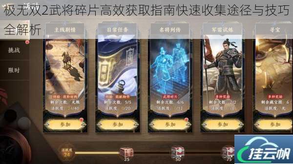 极无双2武将碎片高效获取指南快速收集途径与技巧全解析