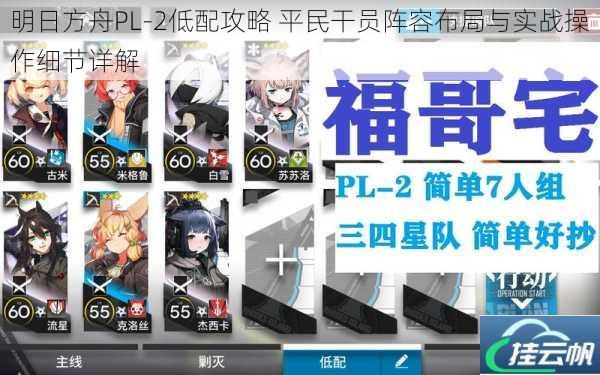 明日方舟PL-2低配攻略 平民干员阵容布局与实战操作细节详解