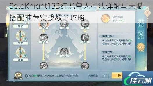 SoloKnight133红龙单人打法详解与天赋搭配推荐实战教学攻略