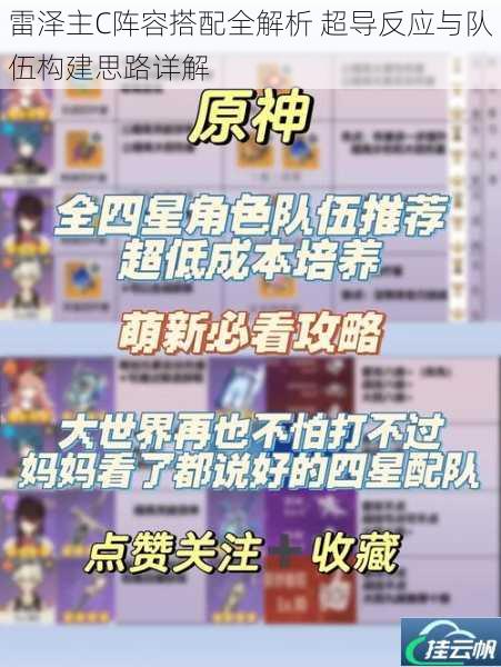 雷泽主C阵容搭配全解析 超导反应与队伍构建思路详解