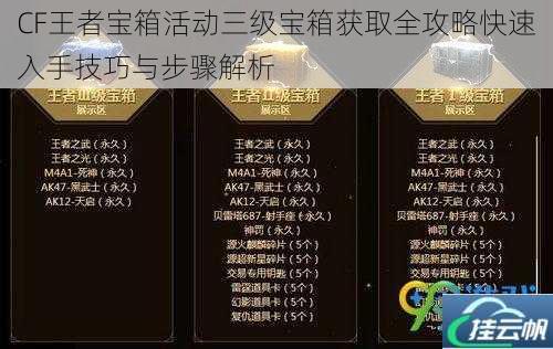 CF王者宝箱活动三级宝箱获取全攻略快速入手技巧与步骤解析