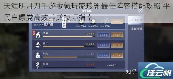 天涯明月刀手游零氪玩家琅琊最佳阵容搭配攻略 平民白嫖党高效养成技巧指南