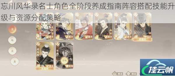 忘川风华录名士角色全阶段养成指南阵容搭配技能升级与资源分配策略