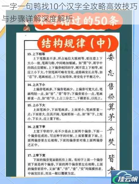 一字一句鸭找10个汉字全攻略高效技巧与步骤详解深度解析