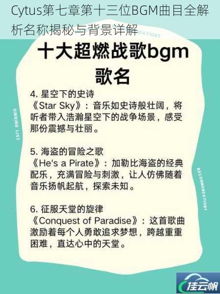 Cytus第七章第十三位BGM曲目全解析名称揭秘与背景详解