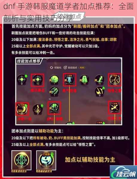 dnf 手游韩服魔道学者加点推荐:全面剖析与实用技巧分享