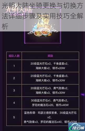 光明大陆坐骑更换与切换方法详细步骤及实用技巧全解析
