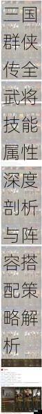 三国群侠传全武将技能属性深度剖析与阵容搭配策略解析