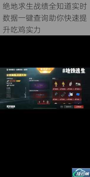 绝地求生战绩全知道实时数据一键查询助你快速提升吃鸡实力
