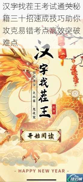 汉字找茬王考试通关秘籍三十招速成技巧助你攻克易错考点高效突破难点