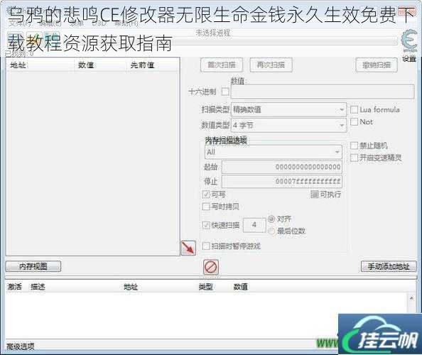 乌鸦的悲鸣CE修改器无限生命金钱永久生效免费下载教程资源获取指南