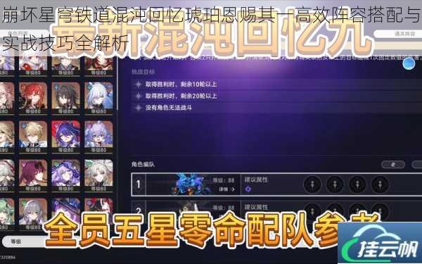 崩坏星穹铁道混沌回忆琥珀恩赐其一高效阵容搭配与实战技巧全解析