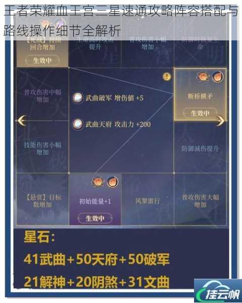 王者荣耀血王宫三星速通攻略阵容搭配与路线操作细节全解析