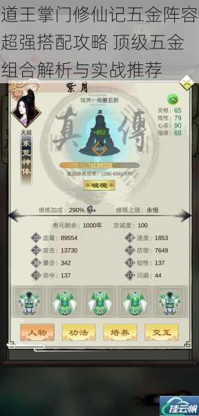 道王掌门修仙记五金阵容超强搭配攻略 顶级五金组合解析与实战推荐