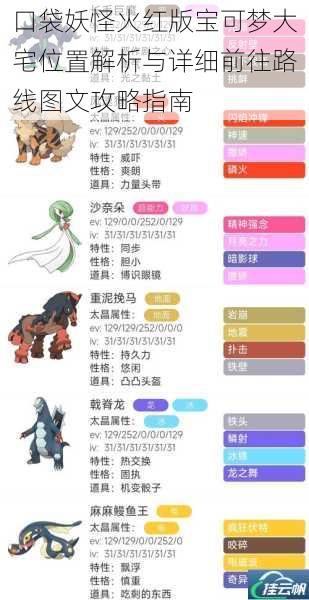口袋妖怪火红版宝可梦大宅位置解析与详细前往路线图文攻略指南