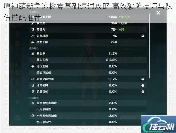 原神萌新急冻树零基础速通攻略 高效破防技巧与队伍搭配推荐