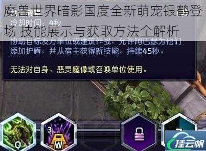 魔兽世界暗影国度全新萌宠银鹤登场 技能展示与获取方法全解析