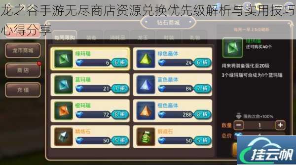 龙之谷手游无尽商店资源兑换优先级解析与实用技巧心得分享