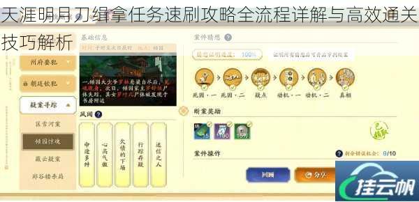 天涯明月刀缉拿任务速刷攻略全流程详解与高效通关技巧解析