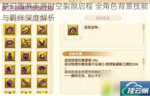 梦幻西游手游时空裂隙启程 全角色背景技能与羁绊深度解析