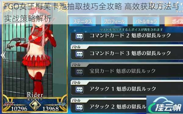 FGO女王梅芙卡池抽取技巧全攻略 高效获取方法与实战策略解析